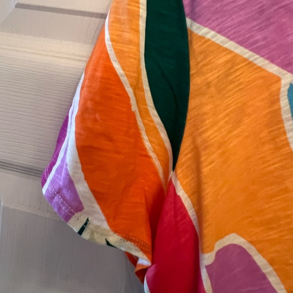 NWT! Christian Siriano Women’s 100% Linen Colorful Size 1xl Bright Hilow Blouse - Picture 10 of 14